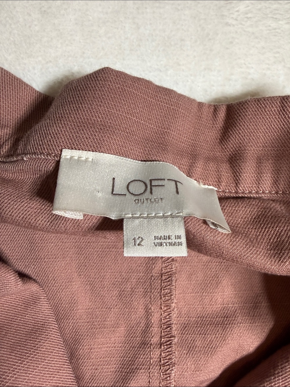 LOFT Rust Button-Front Mini Dress - Picture 3 of 8